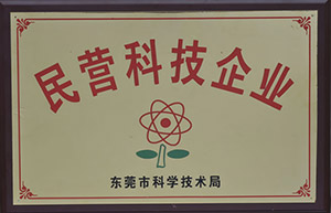 東莞市科學(xué)技術(shù)局頒發(fā)-民營(yíng)科技企業(yè)